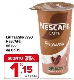 Iperal Latte espresso NESCAFÉ offerta