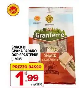 Iperal Snack di grana padano dop GRANTERRE offerta