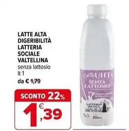 Iperal Latte alta digeribilità latteria sociale valtellina offerta