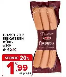 Iperal Frankfurter delicatessen WÜBER offerta