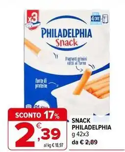 Iperal Snack PHILADELPHIA offerta