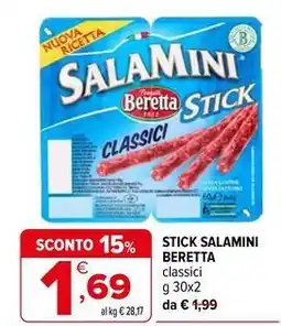 Iperal Stick salamini BERETTA offerta