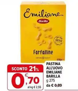 Iperal Pastina all'uovo emiliane BARILLA offerta