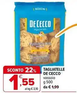 Iperal Tagliatelle DE CECCO offerta