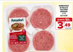 Iperal Hamburger di pollo e tacchino AMADORI offerta