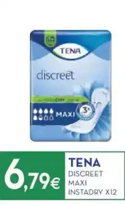 Proshop Tena discreet maxi instadry x12 offerta