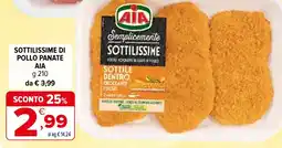 Iperal Sottilissime di pollo panate AIA offerta