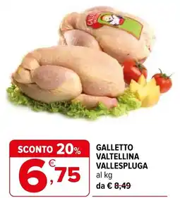 Iperal Galletto valtellina vallespluga al kg offerta