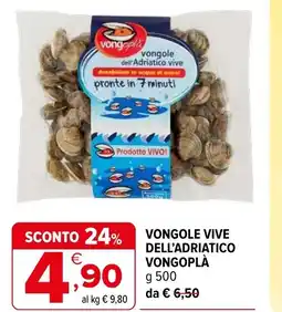 Iperal Vongole vive dell'adriatico vongoplà offerta