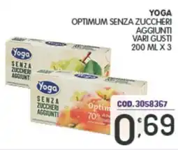 Eurocash Yoga optimum senza zuccheri aggiunti offerta
