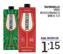 Eurocash Tavernello vino rosso/bianco brick offerta
