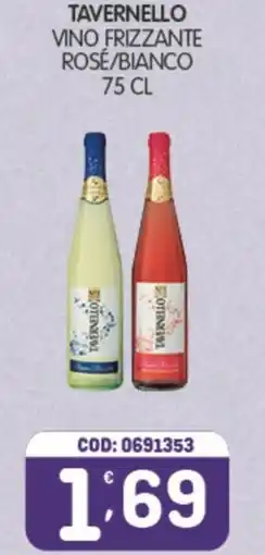 Eurocash Tavernello vino frizzante rose/bianco offerta