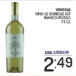 Eurocash Vinosia vino le sorbole IGT bianco/rosso offerta