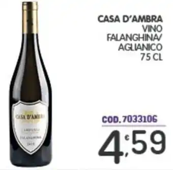 Eurocash Casa d'ambra vino falanghina aglianico offerta