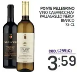Eurocash Ponte pellegrino vino casavecchia/ pallagrello nero/ bianco offerta