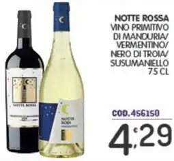 Eurocash Notte rossa vino primitivo di manduria vermentino/ nero di troia/ susumaniello offerta