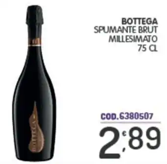 Eurocash Bottega spumante brut millesimato offerta