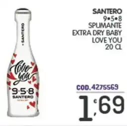 Eurocash Santero 9.5.8 spumante extra dry baby love you offerta