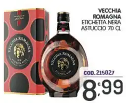 Eurocash Vecchia romagna etichetta nera astuccio offerta