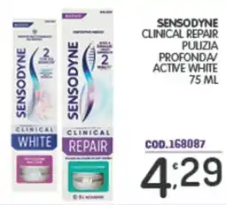 Eurocash Sensodyne clinical repair pulizia profonda active white offerta