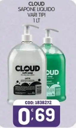 Eurocash Cloud sapone liquido offerta