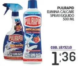 Eurocash Pulirapid elimina calcare spray/liquido offerta