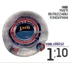 Eurocash IMB piatti riutilizzabili fondupiani offerta