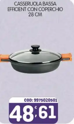 Eurocash Casseruola bassa efficient con coperchio 28 cm offerta