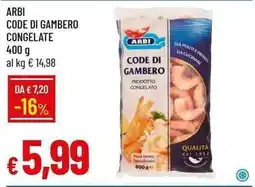 Galassia Arbi code di gambero congelate offerta