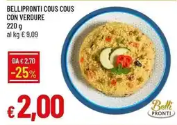 Galassia Bellipronti cous cous con verdure offerta
