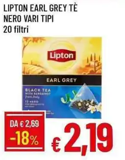 Galassia Lipton earl grey tè nero 20 filtri offerta