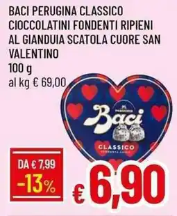 Galassia Baci perugina classico cioccolatini fondenti ripieni al gianduia scatola cuore san valentino offerta