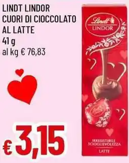 Galassia Lindt lindor cuori di cioccolato al latte offerta