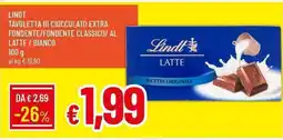 Galassia Lindt tavoletta di cioccolato extra fondente/fondente classico/ al latte / bianco offerta