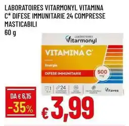 Galassia Laboratoires vitarmonyl vitamina c* difese immunitarie 24 compresse masticabili offerta