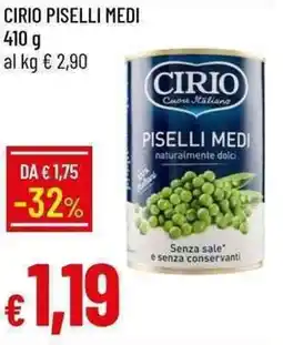 Galassia Cirio piselli medi offerta