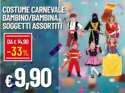 Galassia Costume carnevale bambino/bambina soggetti assortiti offerta