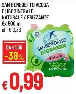 Galassia San benedetto acqua oligominerale naturale/frizzante offerta