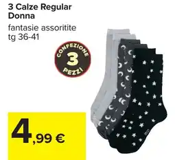 Carrefour 3 Calze Regular Donna offerta