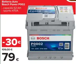 Carrefour Batteria Auto Bosch Power P002 offerta
