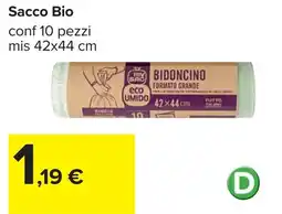 Carrefour Sacco Bio offerta