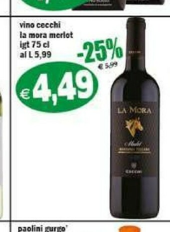 Il Castoro Supermercati Vino rosso offerta
