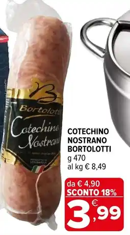 Iperal Cotechino nostrano BORTOLOTTI offerta