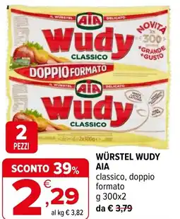 Iperal Würstel wudy ΑΙΑ offerta