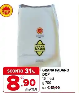 Iperal Grana padano DOP offerta