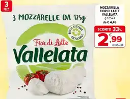 Iperal Mozzarella FIOR DI LATTE VALLELATA offerta