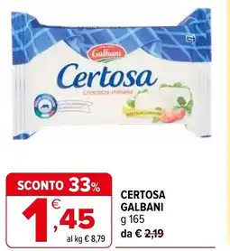 Iperal Certosa GALBANI offerta