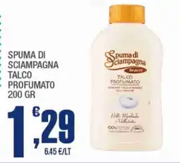 Splendidi e Splendenti Spuma di sciampagna talco profumato offerta