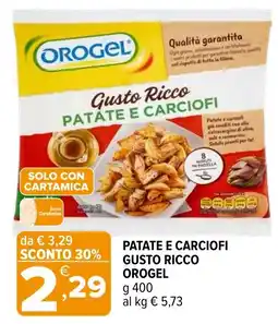 Iperal Patate e carciofi gusto ricco OROGEL offerta