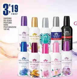 Splendidi e Splendenti Giardino dei sensi profumo varie profumazioni offerta